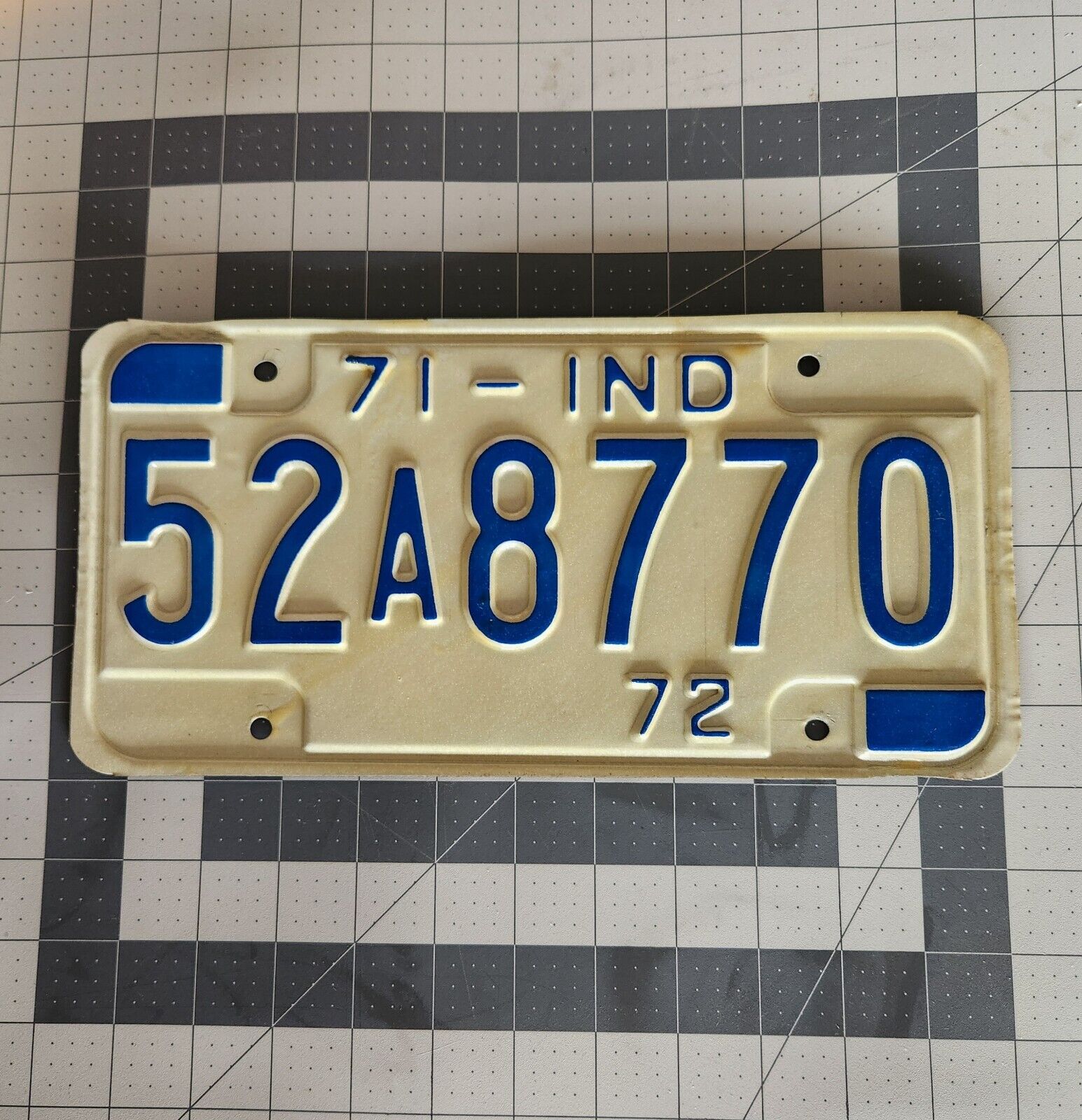 1971 Indiana License Plate Miami County