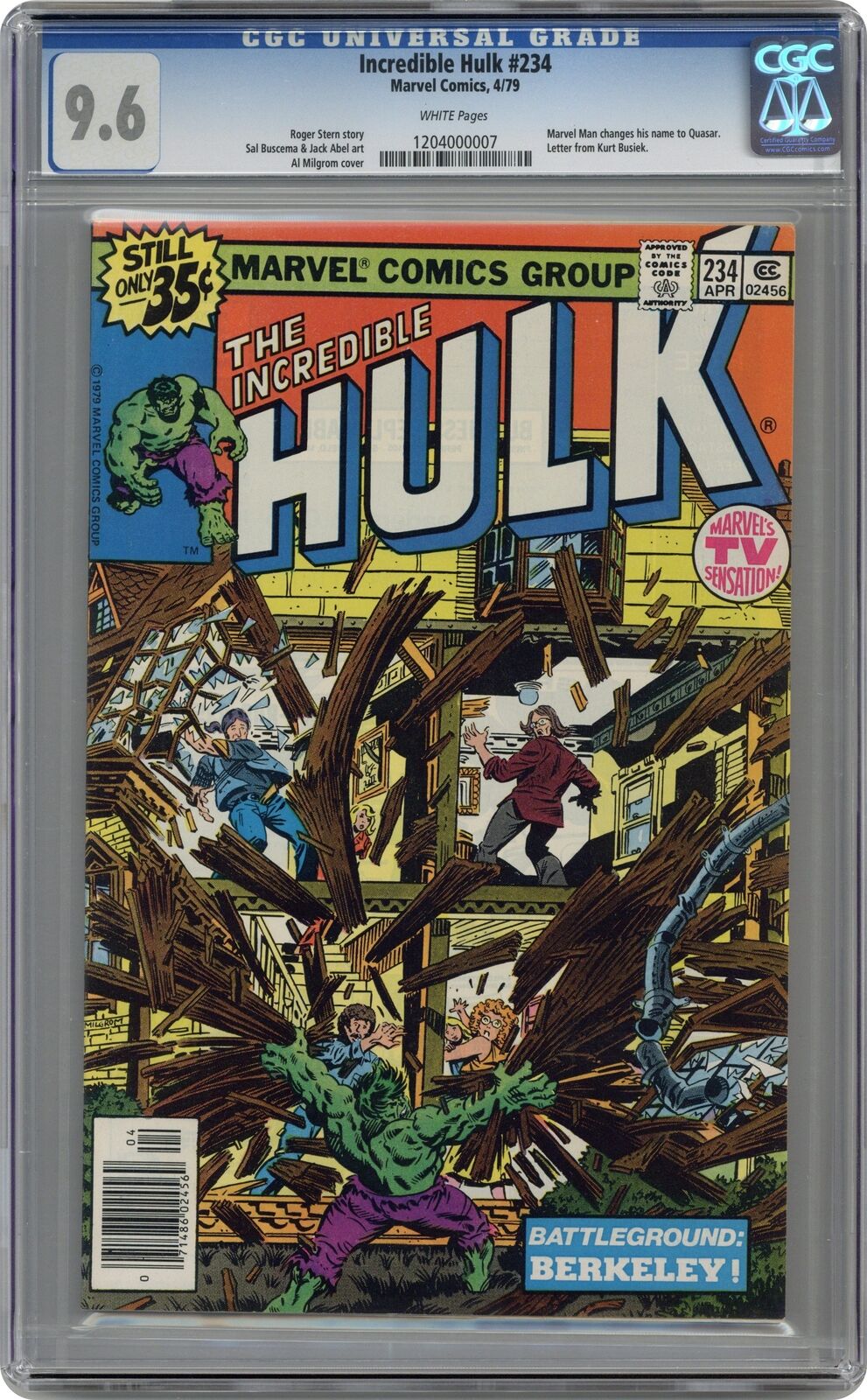Incredible Hulk #234 CGC 9.6 1979 1204000007