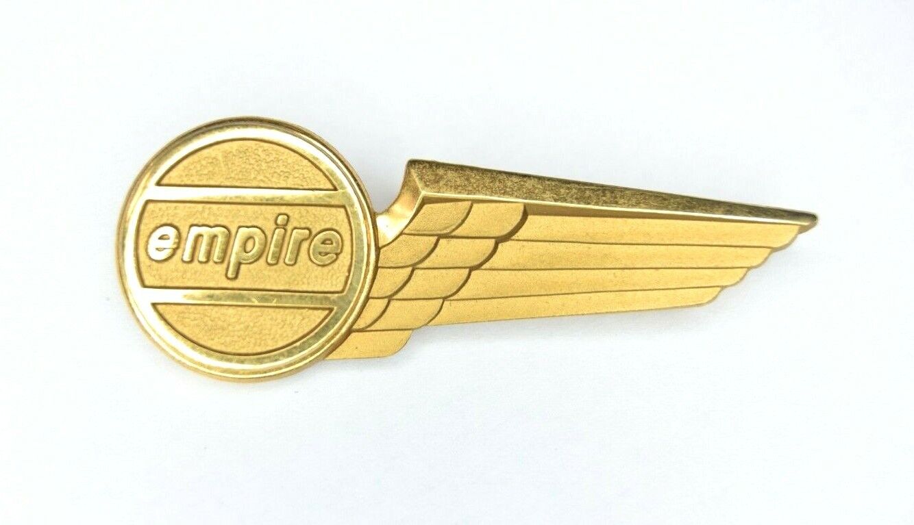 Authentic Vtg Obsolete Empire Airlines Flight Attendant Wings Pin Badge New York