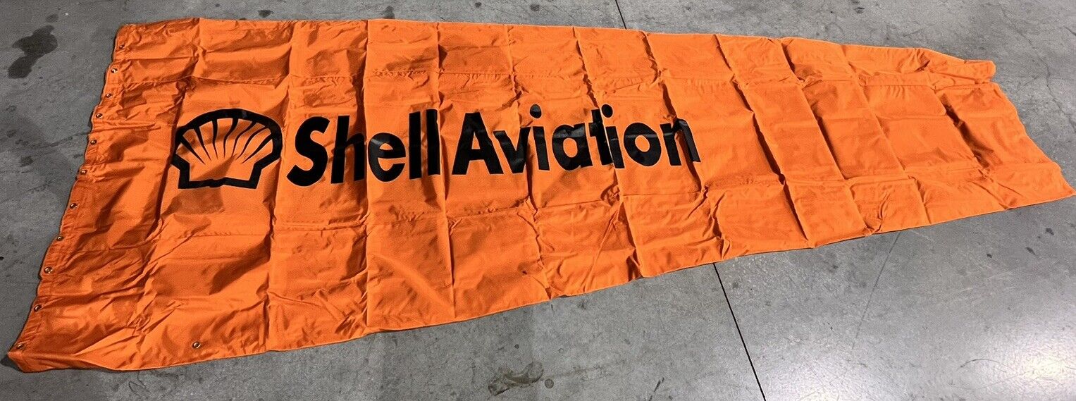 *NEW* Authentic Shell Aviation Airport Windsock 36” X 144”