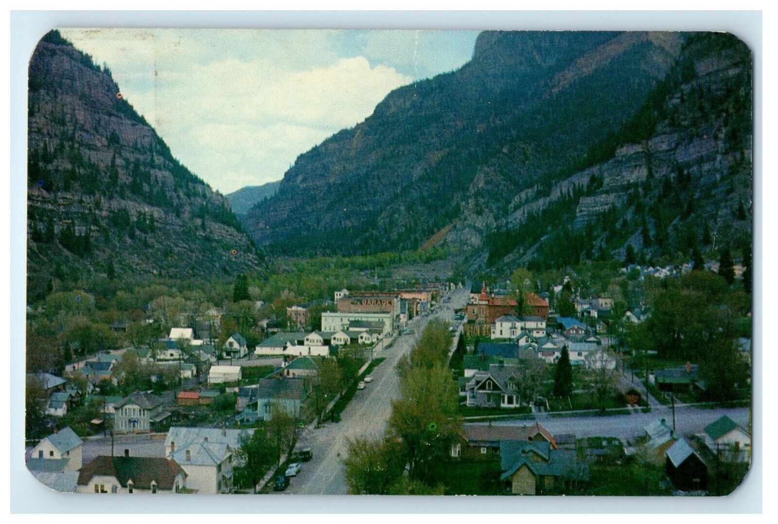 1930 Panorama of Ouray, US 550 Highway, Ouray, Colorado CO Antique Postcard