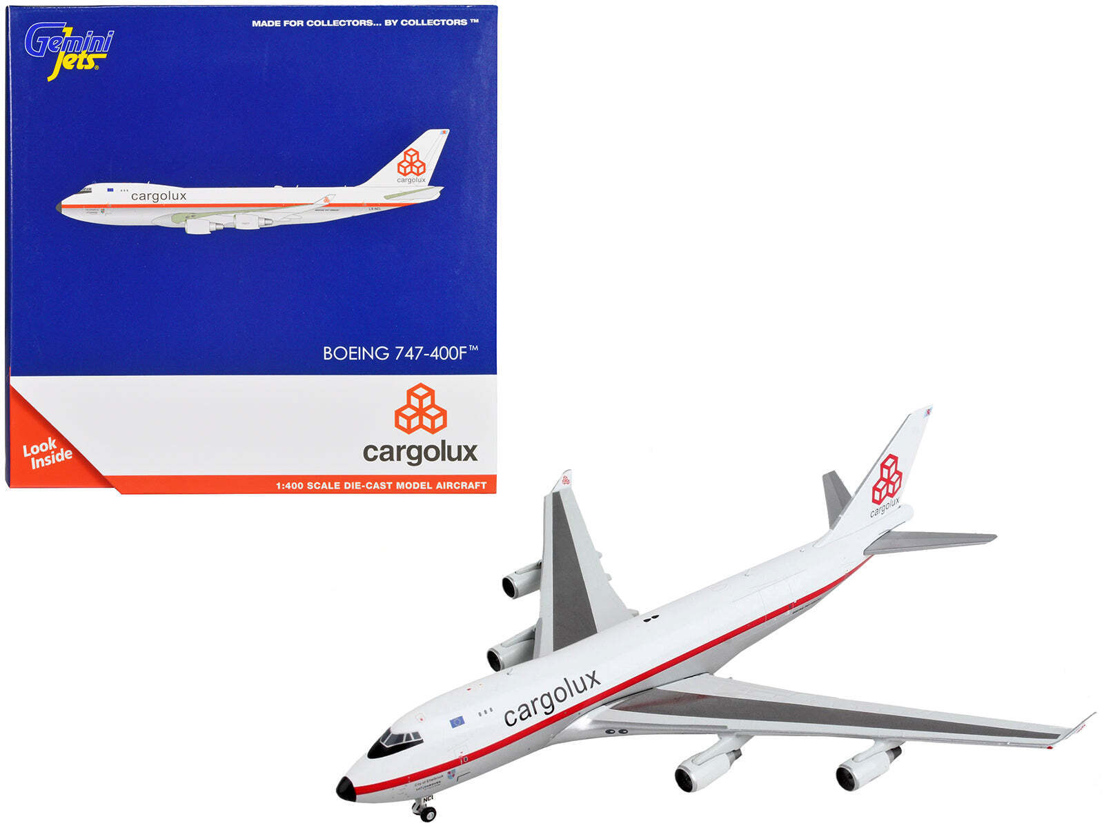 Boeing 747-400F Commercial Cargolux 1/400 Diecast Model Airplane