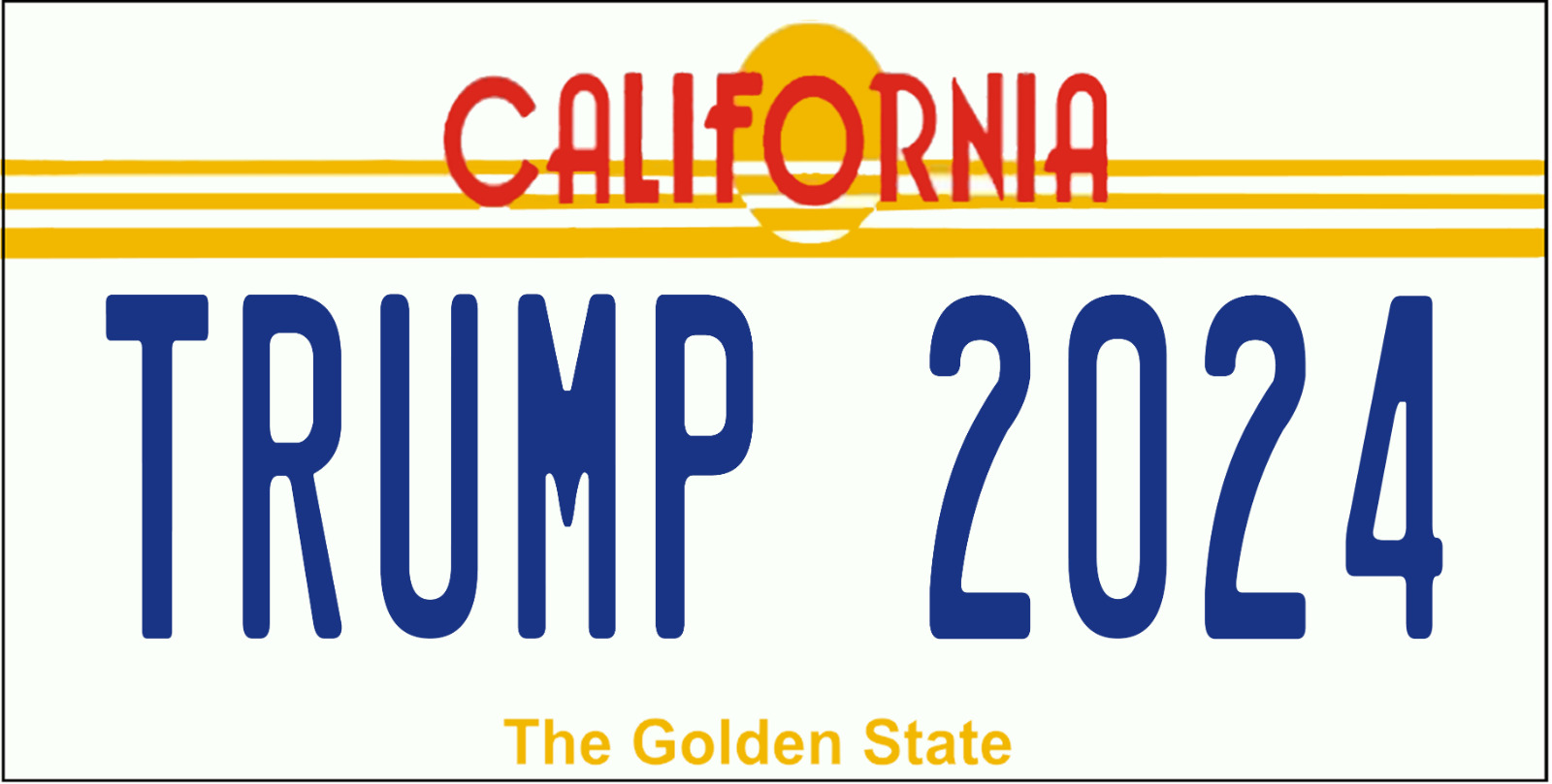 TRUMP 2024 CALIFORNIA LICENSE PLATE - novelty AUTO plates VOTE TRUMP