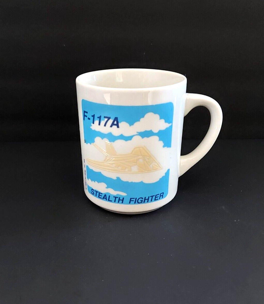 Vintage 1989 Stealth Fighter F-117A Coffee Mug Cup 10 oz. Made in USA