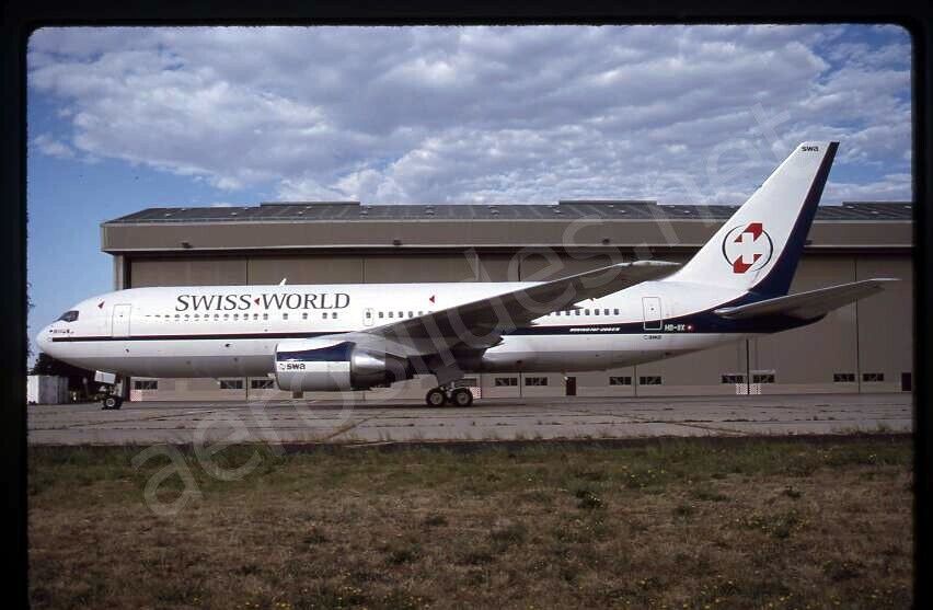 Swiss World Boeing 767-200 HB-IIX Dec 98 Kodachrome Slide/Dia A7