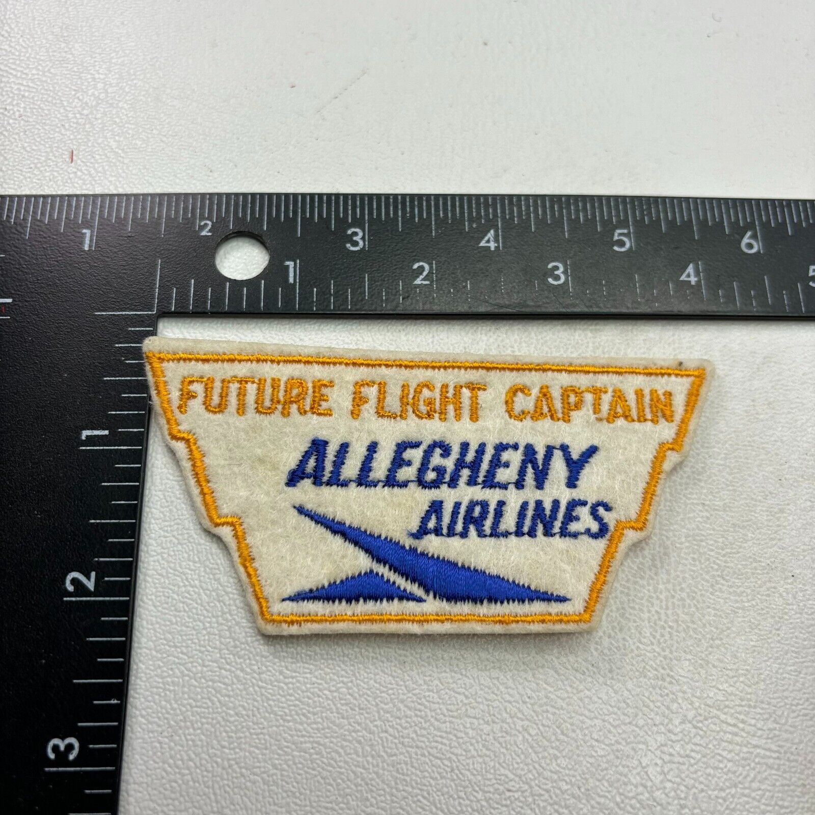 Vintage FUTURE FLIGHT CAPTAIN ALLEGHENY AIRLINES Patch (Airplane Related) O41G