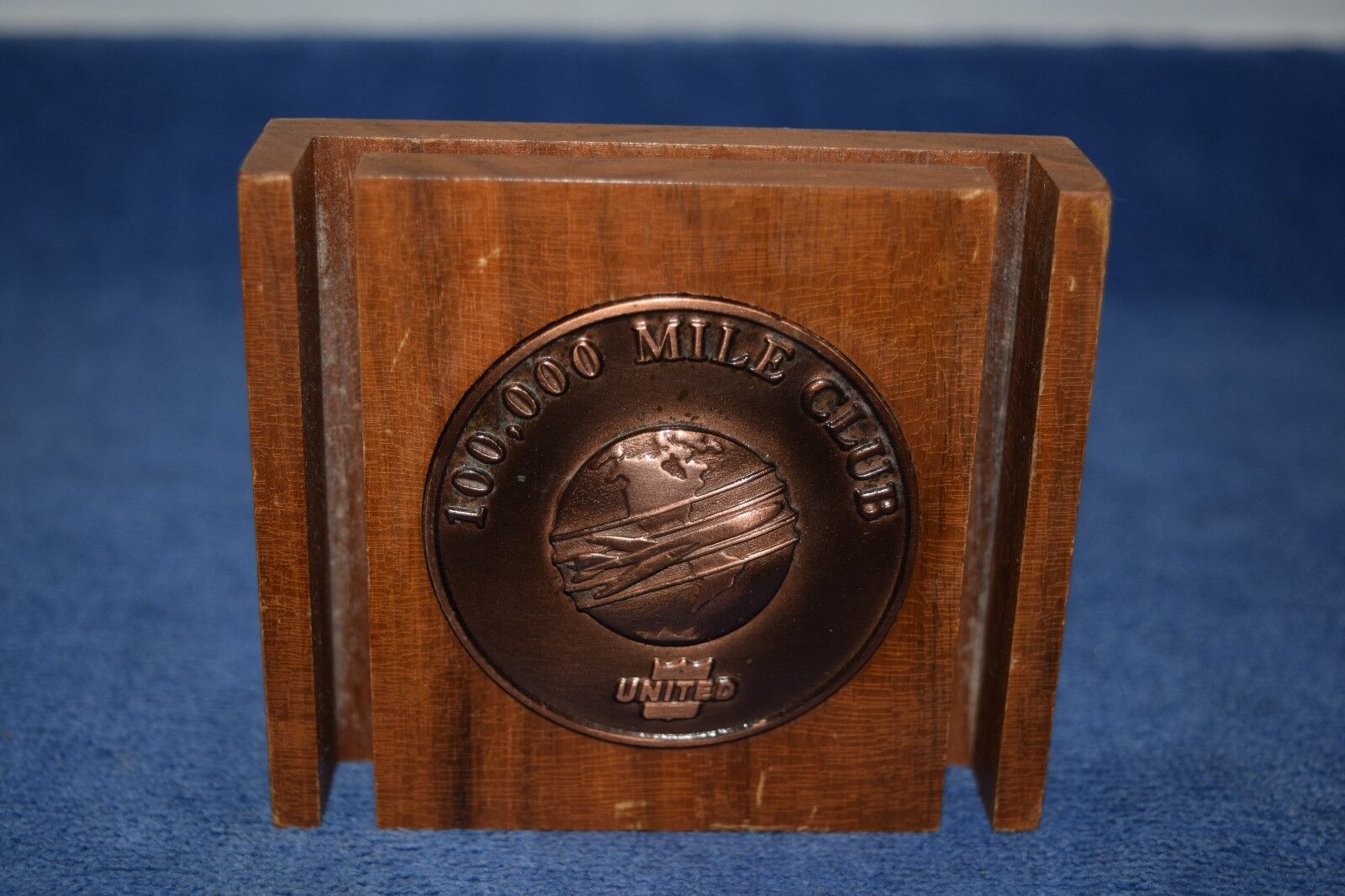 Collectible United Airlines 100,000 Mile Club Paperweight By Morgan\'s Inc.