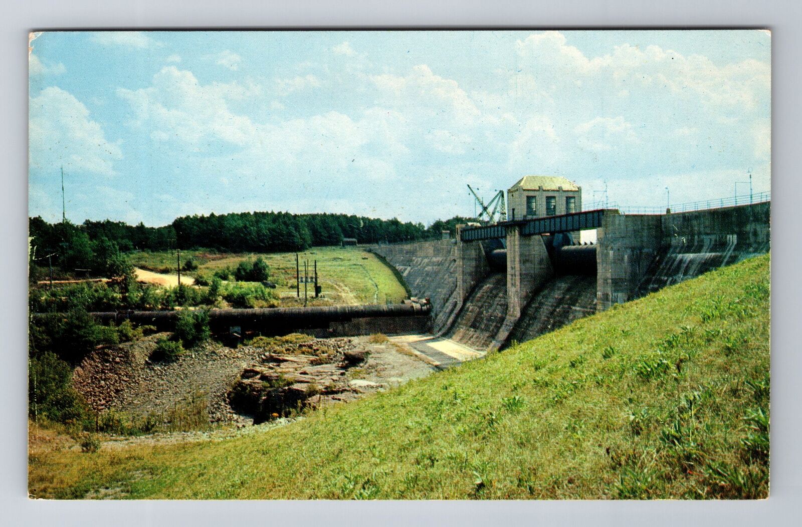 Hawley PA-Pennsylvania, Tafton Dam, Antique, Vintage Souvenir Postcard