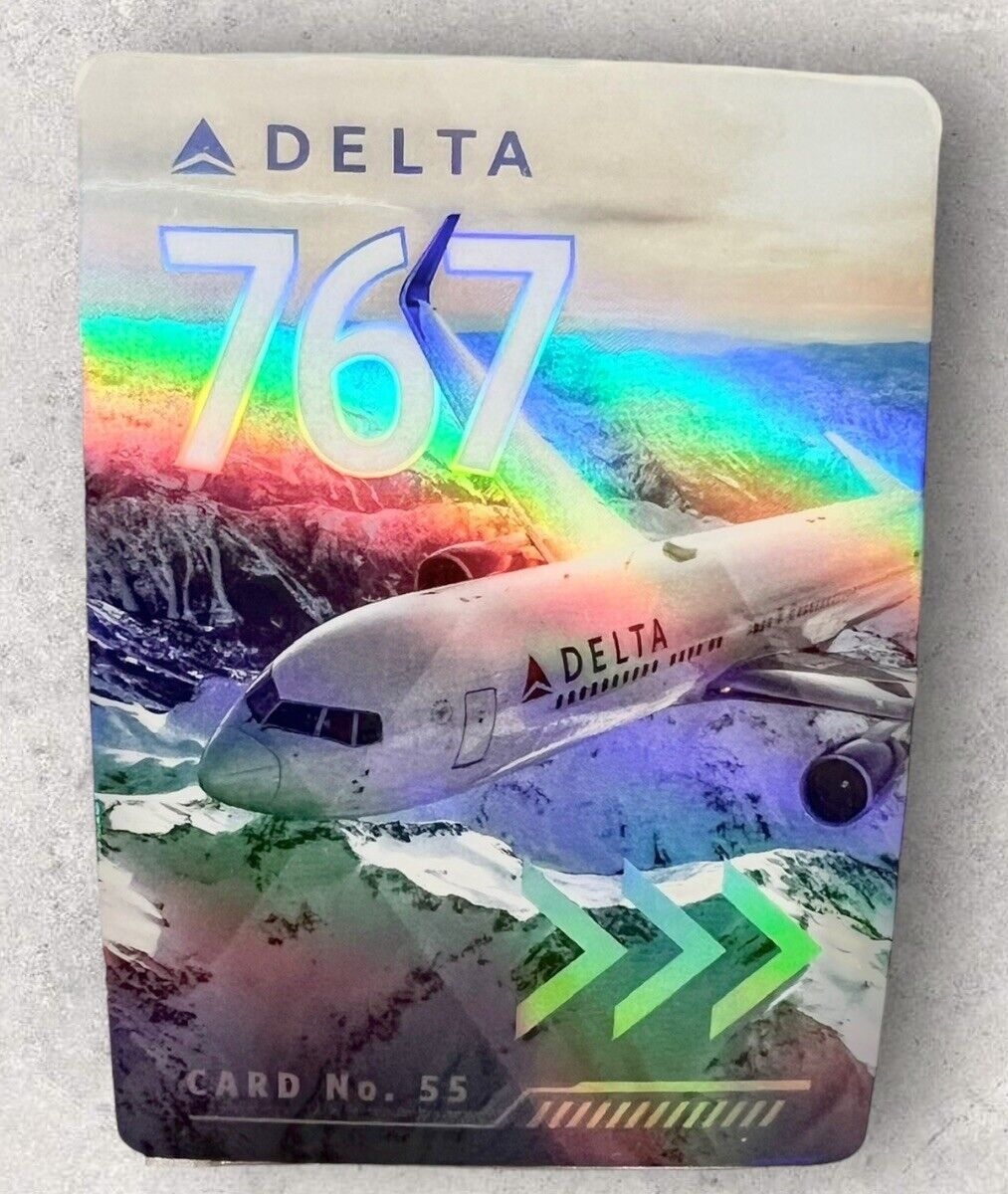 Delta Airlines Collectible Pilot’s Trading Card Boeing 767-300ER No.55 New