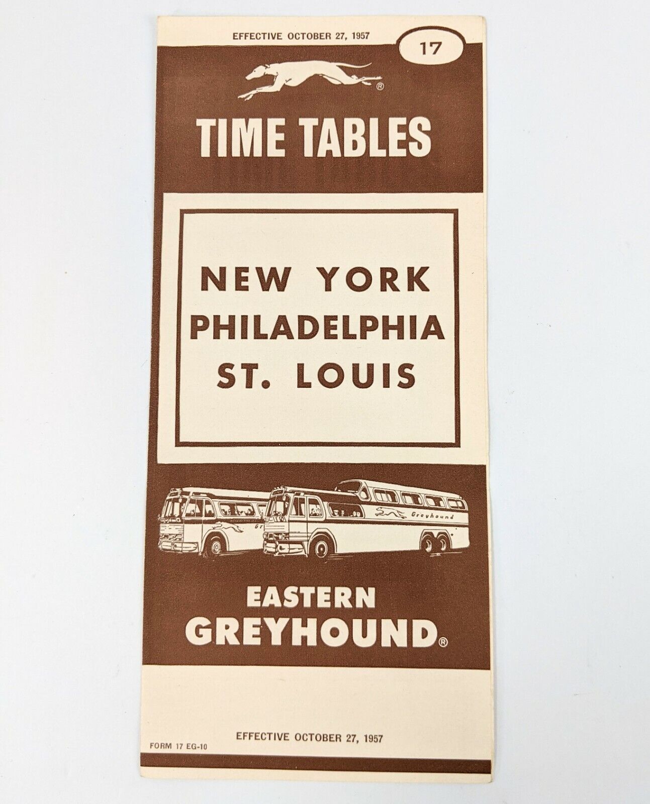 Eastern Greyhound New York St Louis Time Table Brochure 1957 17