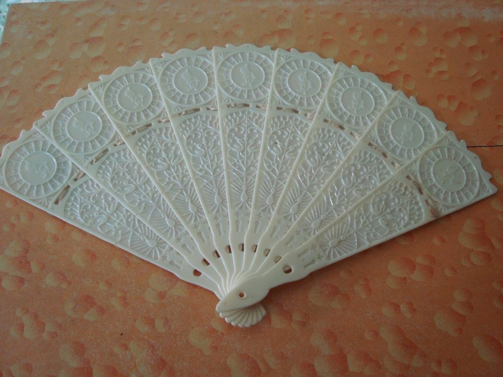 AIR-INDIA 1st Class Complimentary Promo Gift Hand Fan RARE flight Airlines '50s