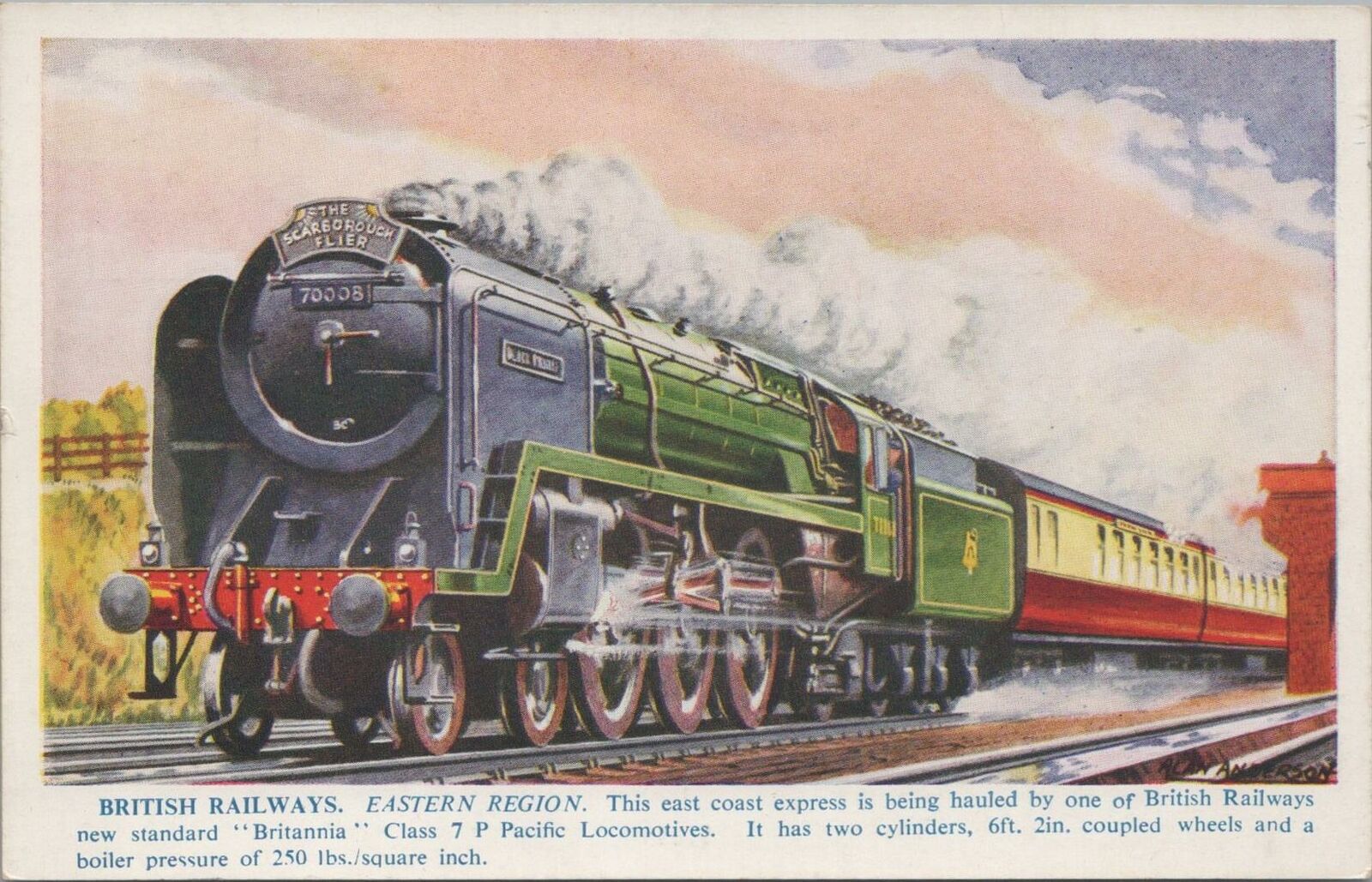 Postcard Railroad British Railways Scottish Eastern Region 