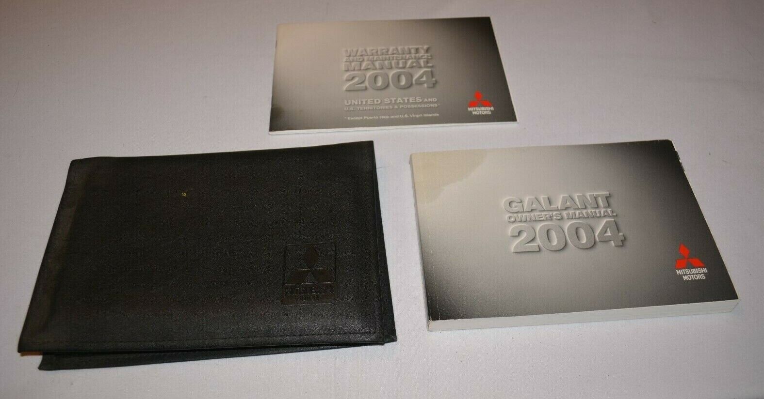2004 MITSUBISHI GALANT OWNERS MANUAL GUIDE BOOK SET WITH CASE OEM