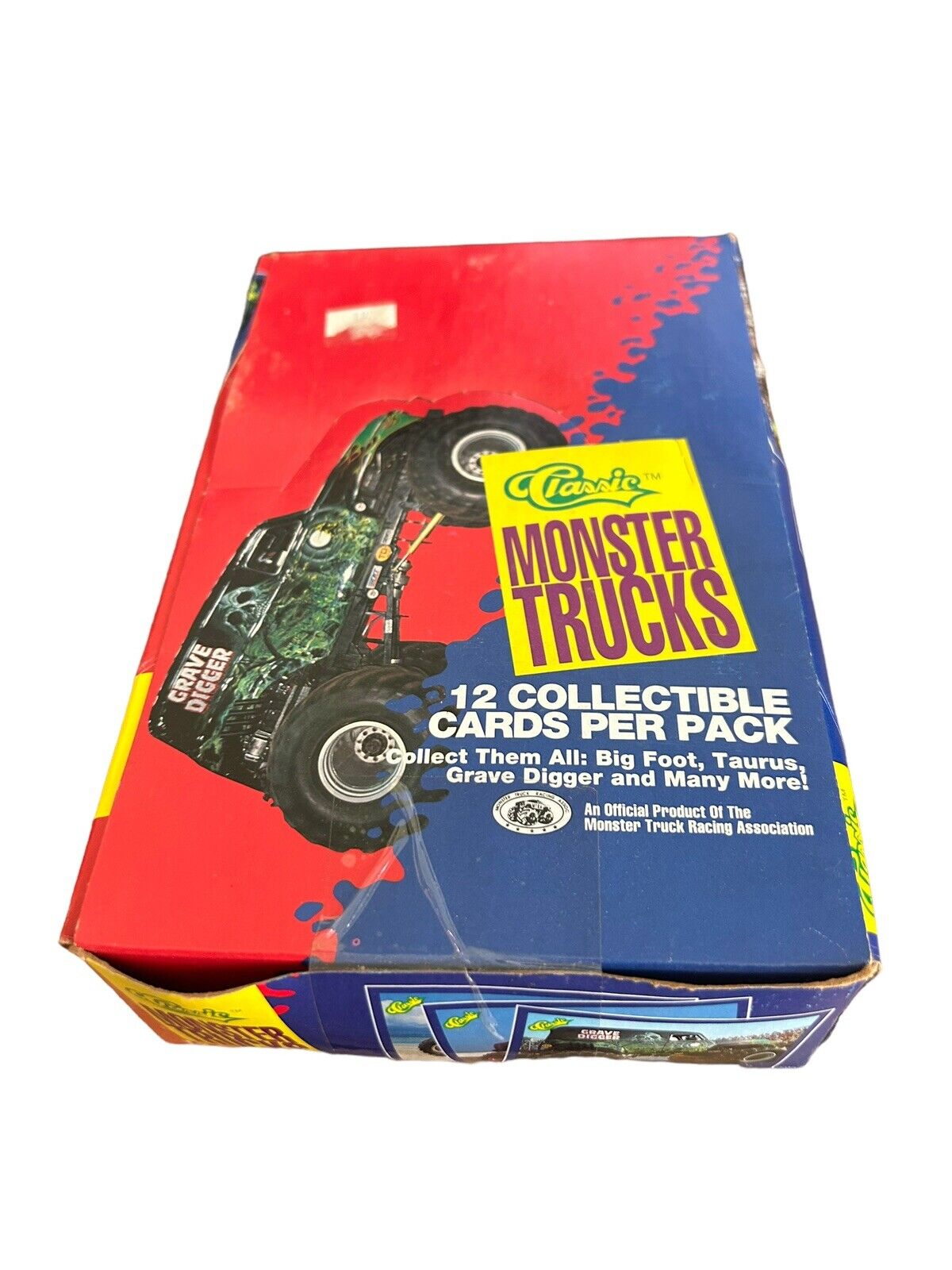 1990 Classic MONSTER TRUCKS Trading Cards Box 36 Packs Grave Digger rc