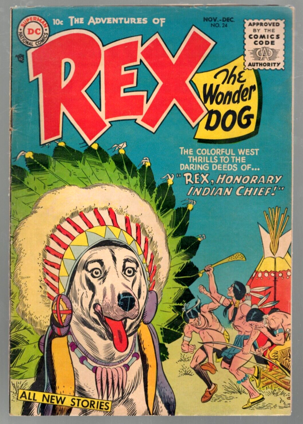 Rex The Wonder Dog #24 DC 1955  FN 6.0