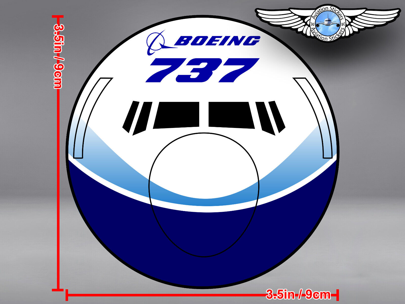 BOEING 737 B737 NG NEW GENERATION DREAMLINER LIVERY FRONT VIEW DECAL / STICKER