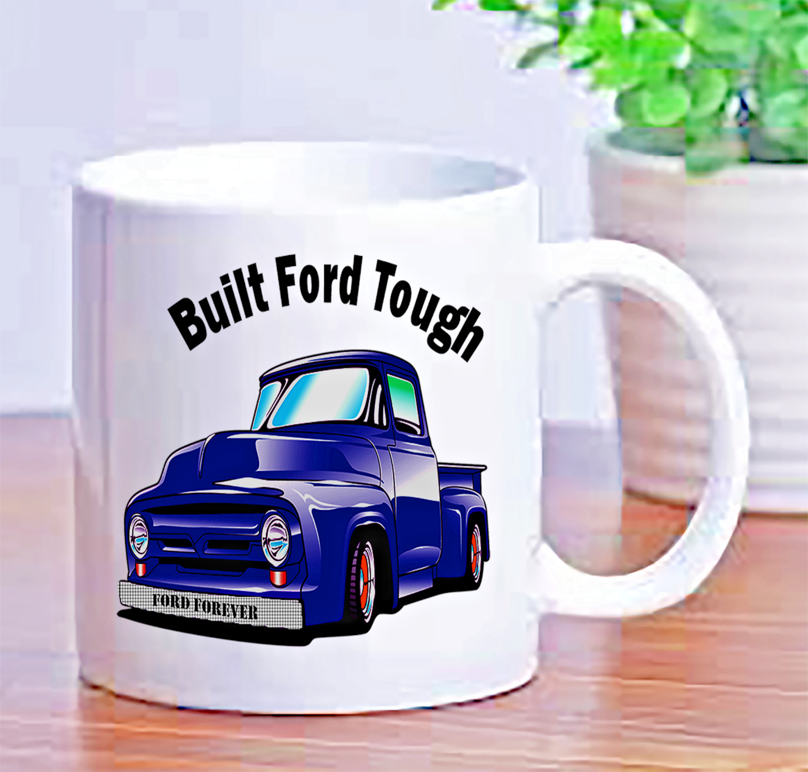 Custom Retro Ford Classic Truck Forever Custom Ceramic Coffee Cup Mug Gift