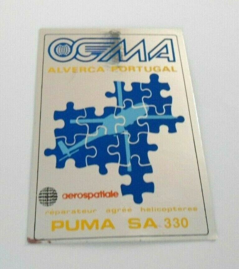 Promotional Stickers Puma Sa 330 Aerospatiale Helicopter Ogma