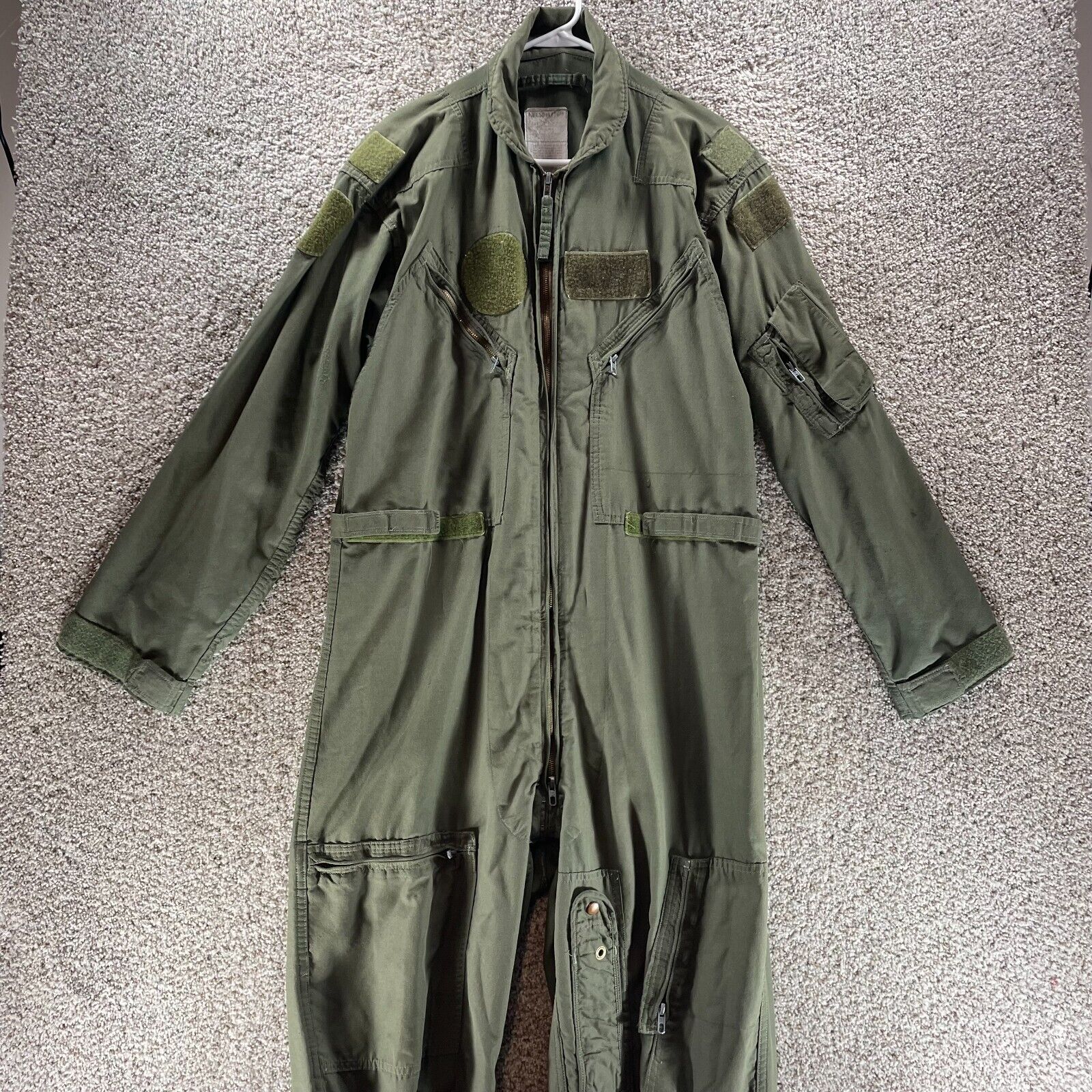 US Military Flight Suit Mens 44R Air Force Flyers CWU-27/P Sage Green Coveralls