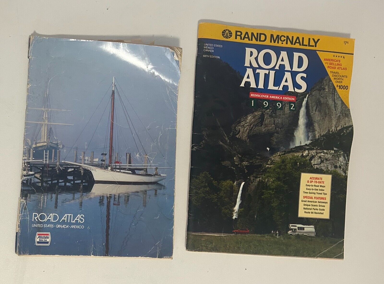 1992 Road Atlas United States, Canada, Mexico; AllState; Rand McNally - USED