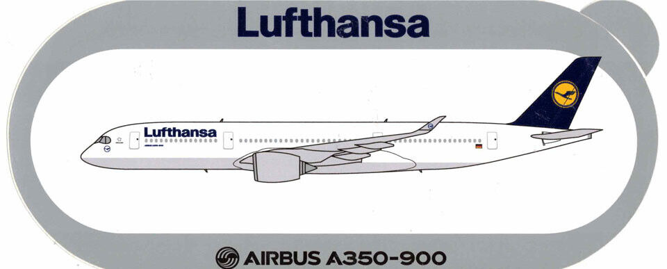 Official Airbus Industrie Lufthansa A350-900 in Old Color Sticker