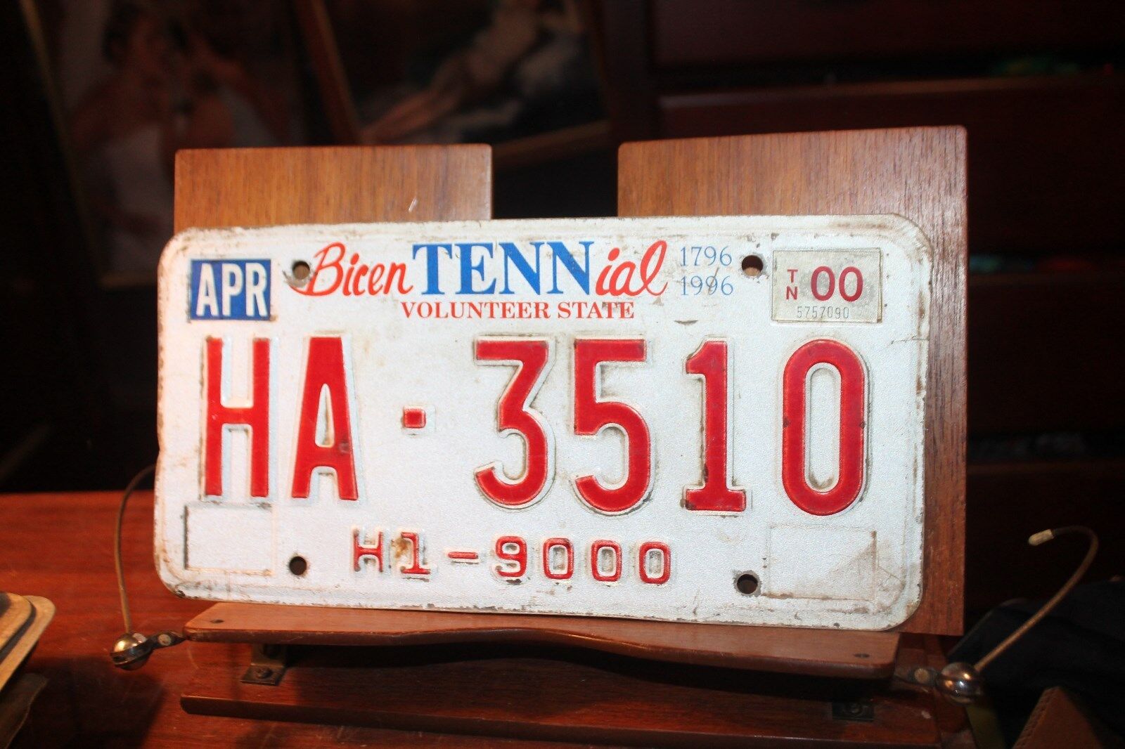 2000 Tennessee License Plate Commercial H1-9000 HA-3510 BicenTENNial