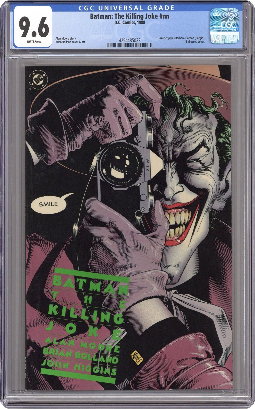 Batman The Killing Joke #1 Bolland Variant 1st Printing CGC 9.6 1988 4254485023