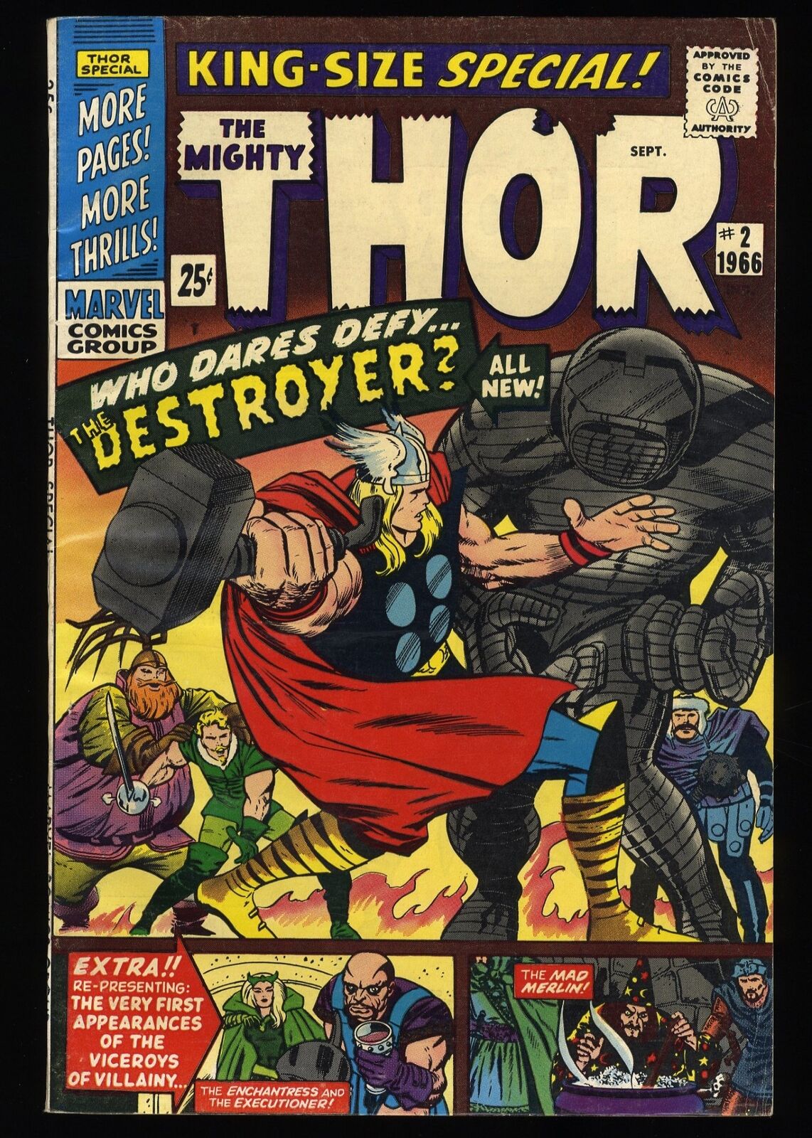 Thor Annual #2 FN+ 6.5 Destroyer Appearance Jack Kirby Stan Lee Marvel 1966