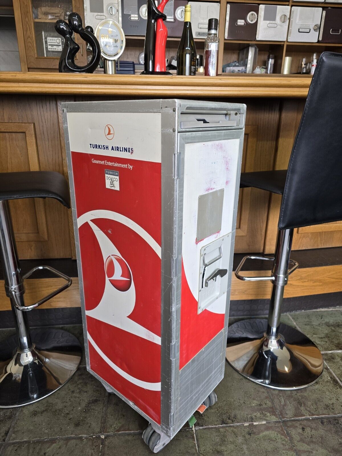 Turkish Airlines Aeroplane Trolley+7 X One. New,Aircraft Cart + 7 x H x T