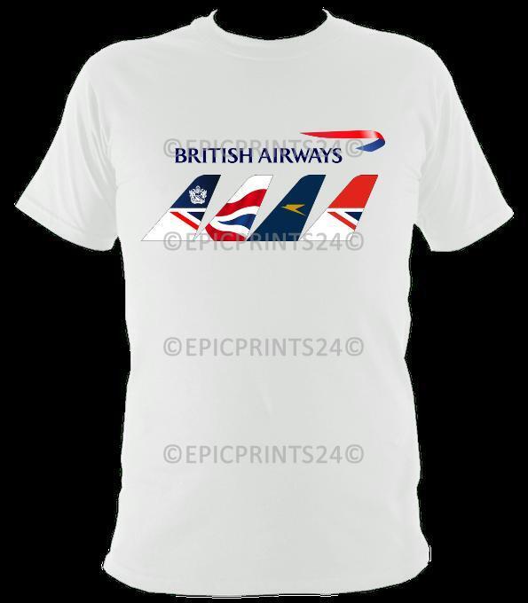 British Airways Retro/Vintage Tails T-Shirt - Negus, BOAC, Landor Liveries