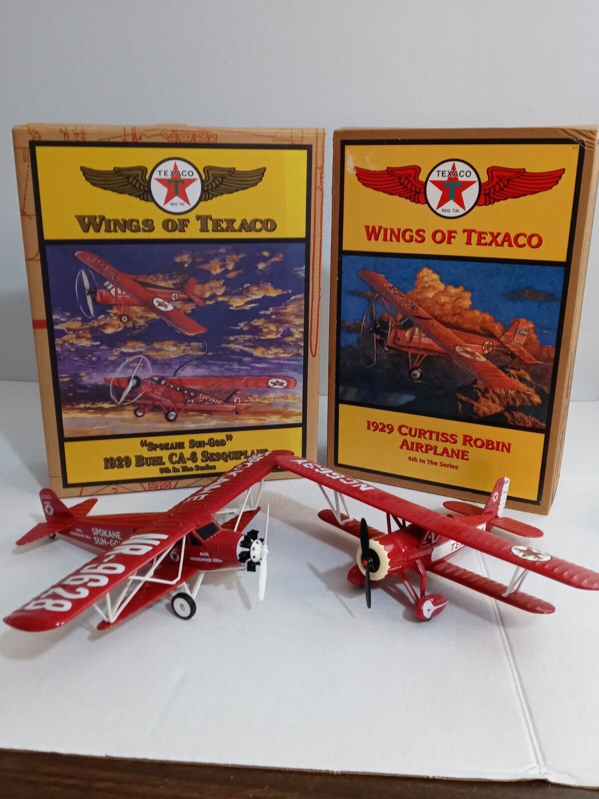 Wings of Texaco 1929 Curtiss Robin & Buhl CA-6 Sesquiplane Diecast Metal Planes
