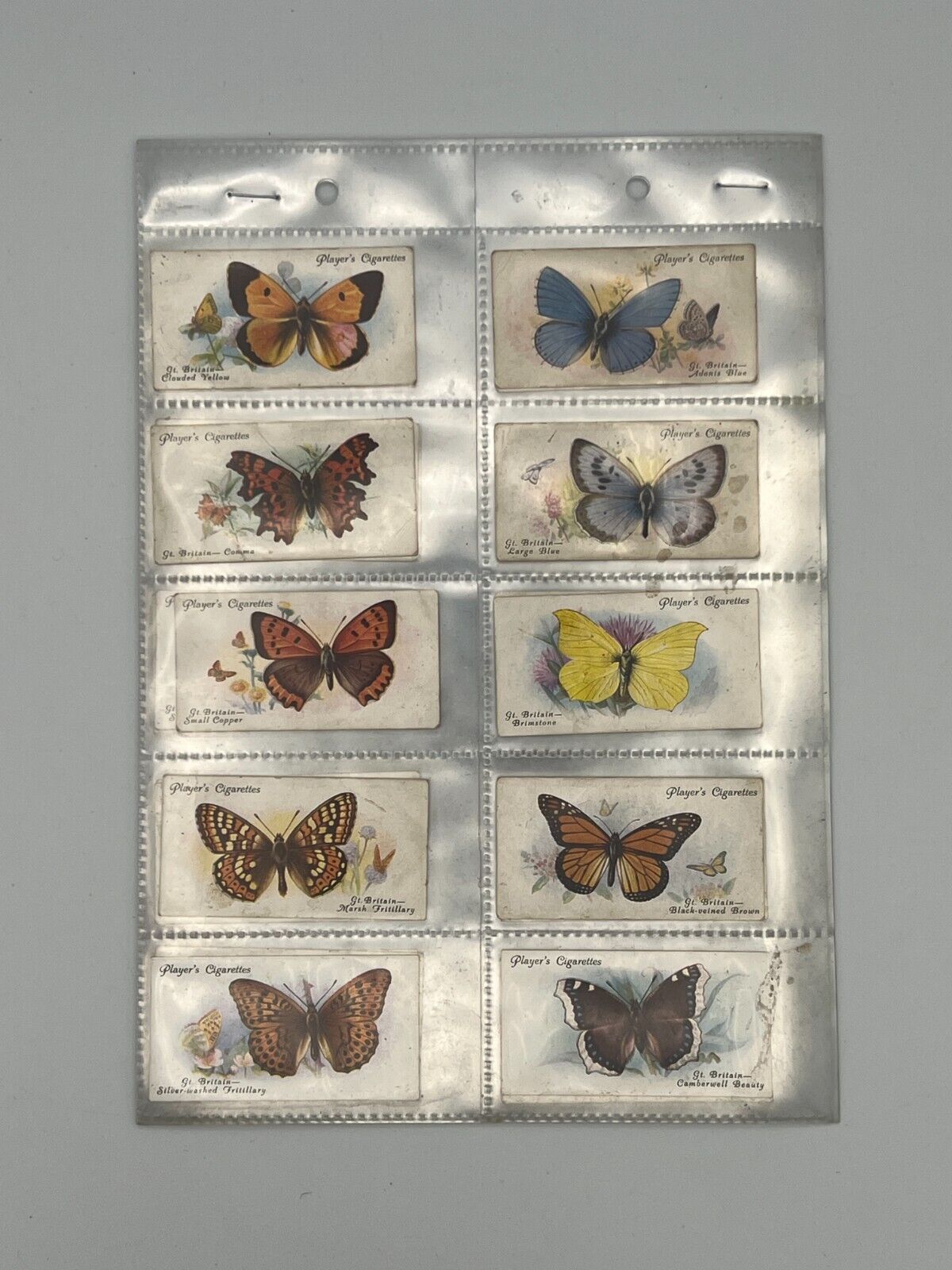 Vintage Players Cigarettes Butterfly Card Set - Complete 50 Cards