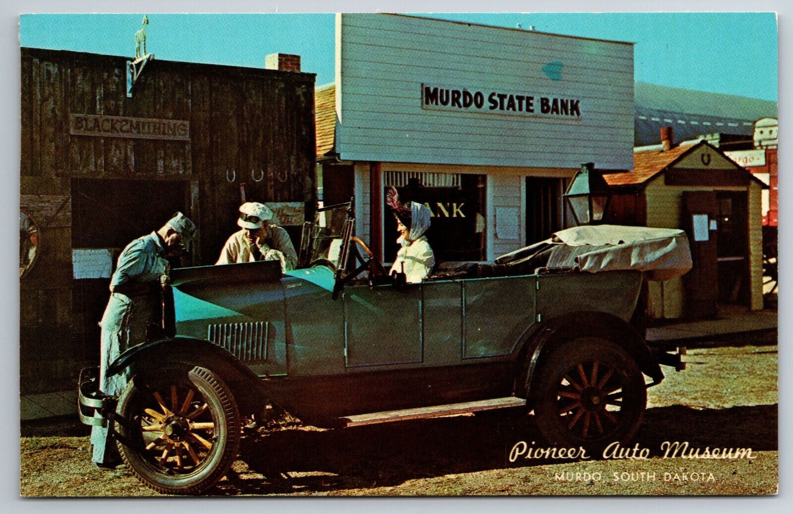 Vintage Postcard Car 1922 Star Murdo SD State Bank Chrome ~13791