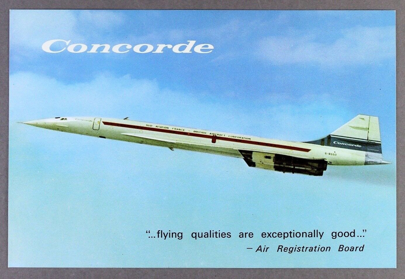 CONCORDE LARGE MANUFACTURERS SALES AIRLINE POSTCARD BAC AEROSPATIALE ISSUE