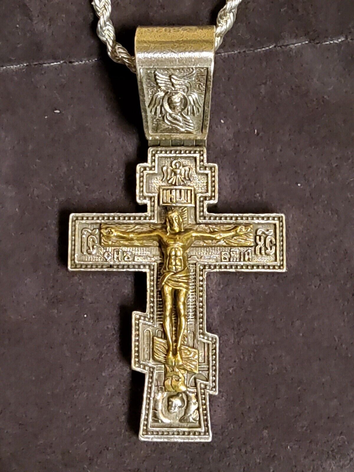 Jesus on the Cross Pendant New Sterling Silver 925 