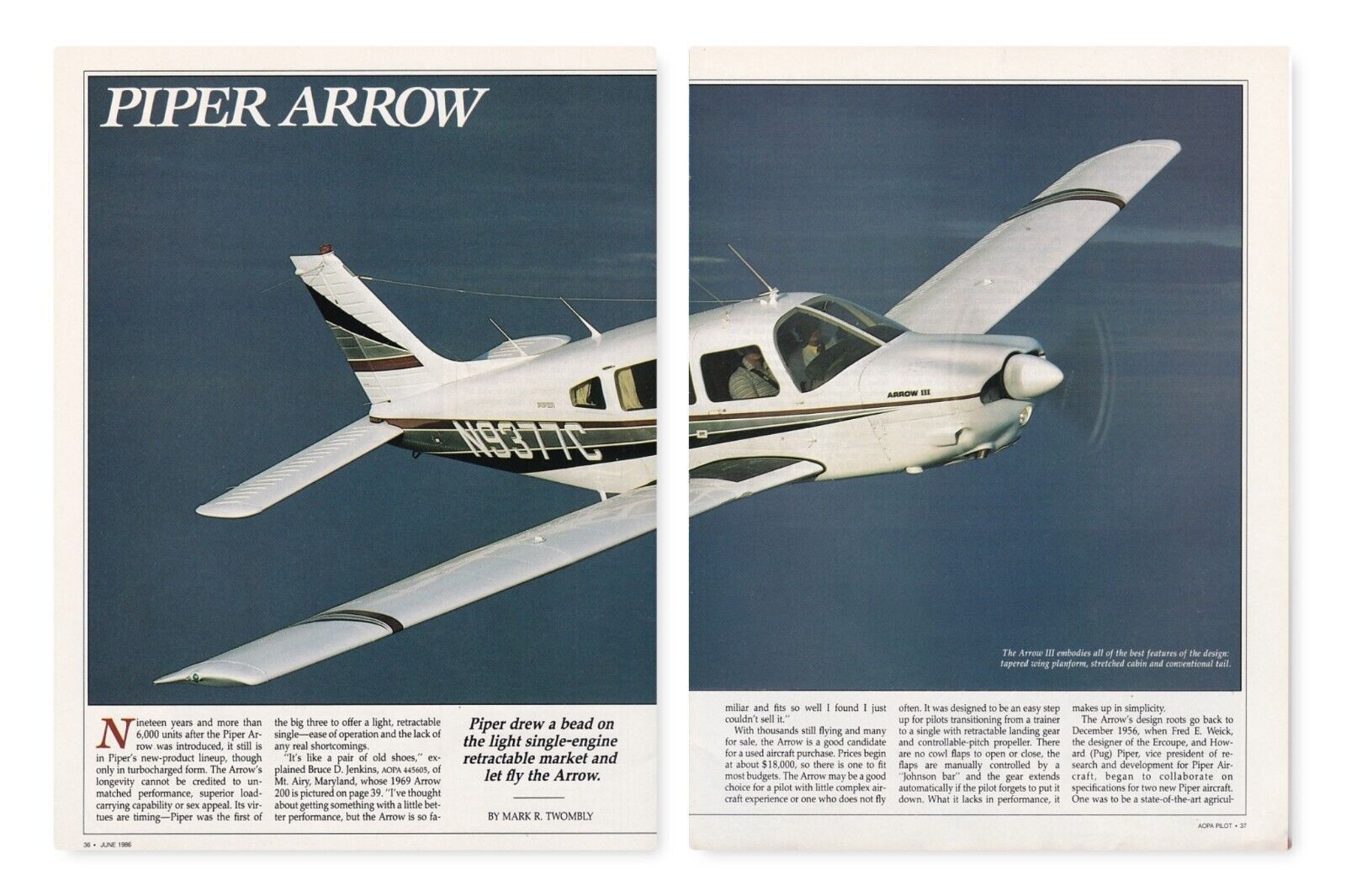 Piper Cherokee Arrow III Aircraft Report 9/8/2023m