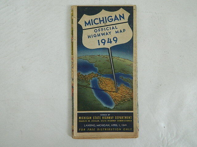 1949 Official Highway Map of Michigan