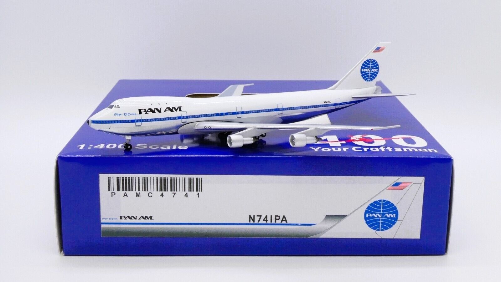 Aeroclassics PAMC4741 Pan Am American Boeing 747-100 N741PA Diecast 1/400 Model