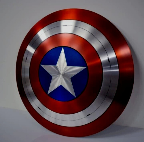 1:1 Alloy Metal Shield Captain America Marvel Legends 75th Anniversary Avengers