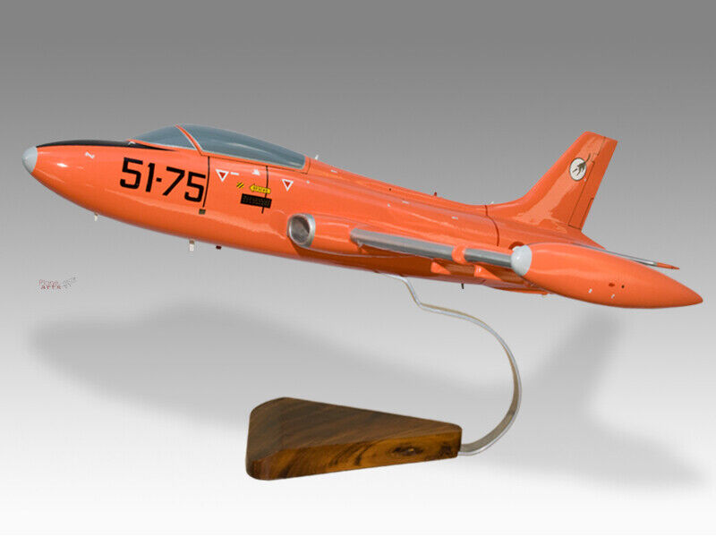 Aermacchi MB-326E Italian Air Force Solid Mahogany Wood Handmade Desktop Model