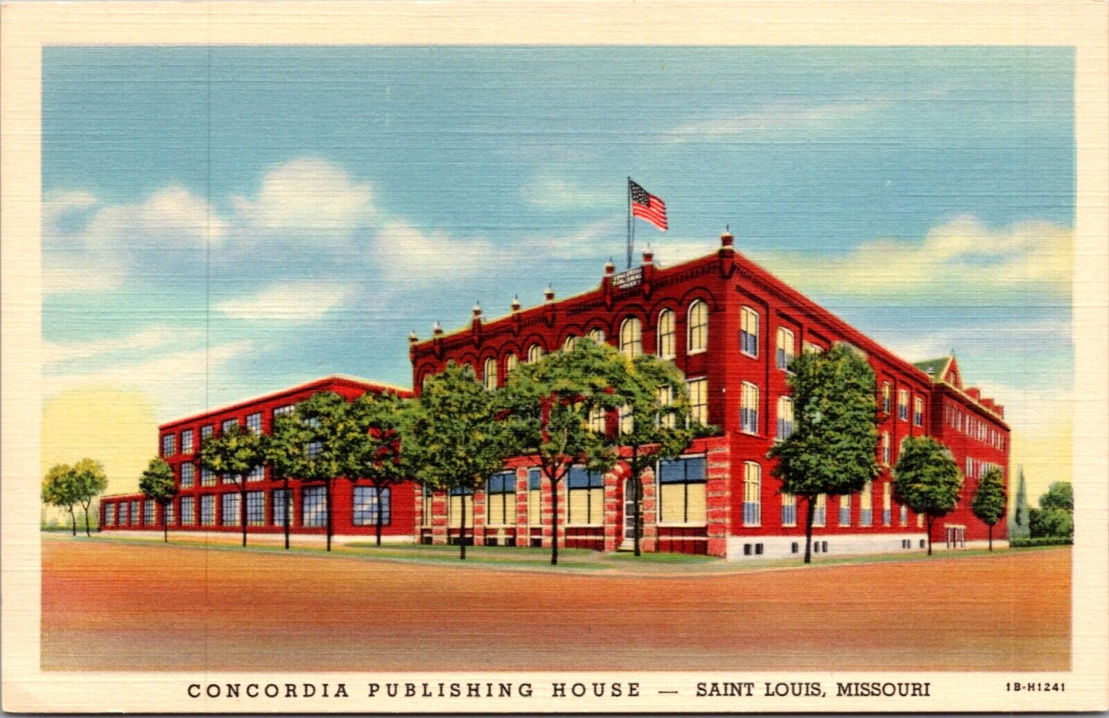 Linen Postcard Concordia Publishing House in St. Louis, Missouri