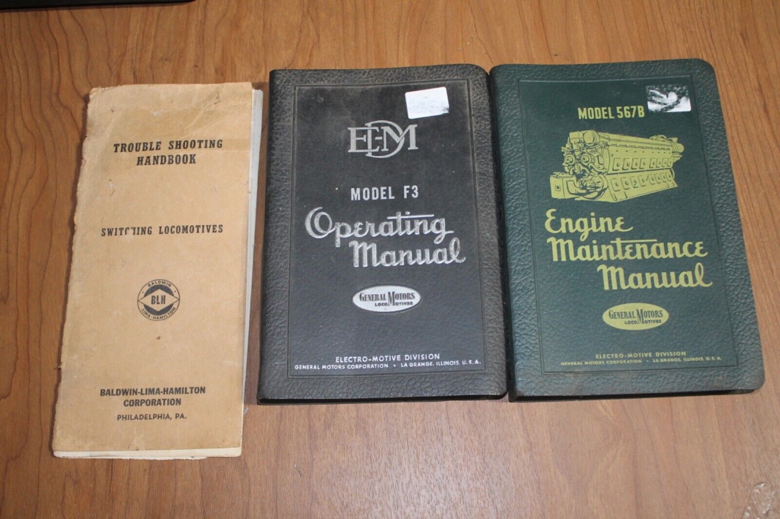 3 original Diesel locomotive manuals
