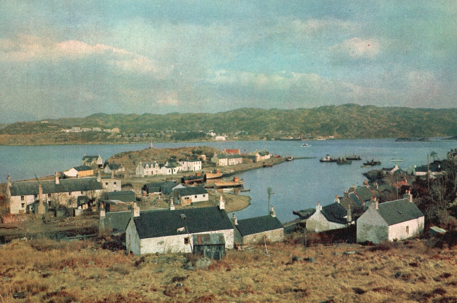 Postcard Kyleakin Isle Of Skye Narrow Ferry Passage Opposite Mainland Scotland