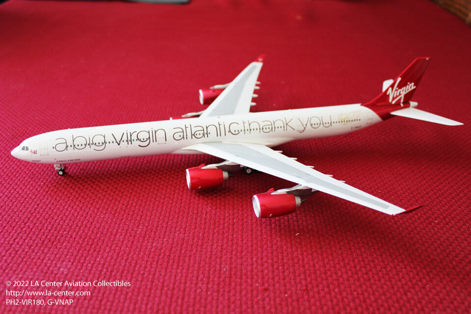 Phoenix Model Virgin Atlantic Airbus A340-600 Thank You Diecast Model 1:200