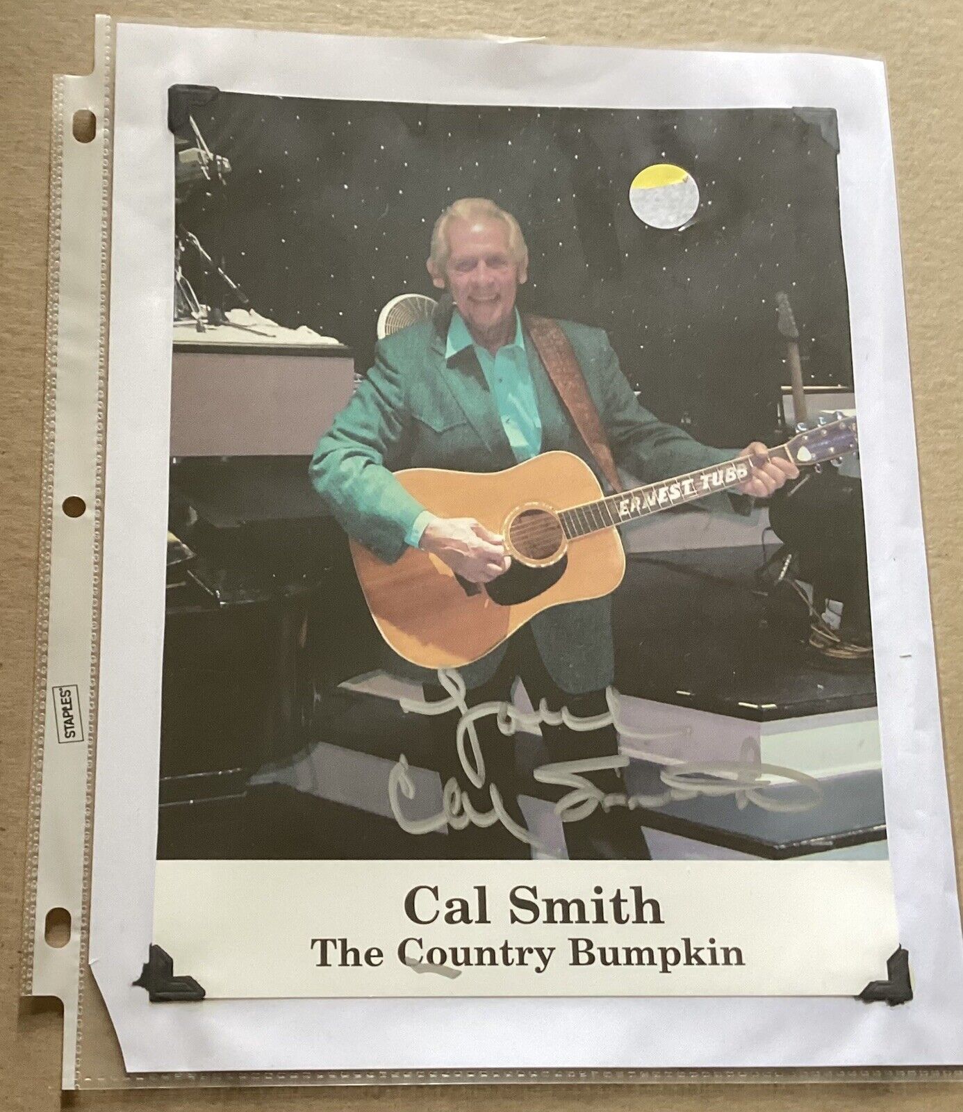 Vintage Cal Smith Hand Signed Autograph, The Country Bumpkin