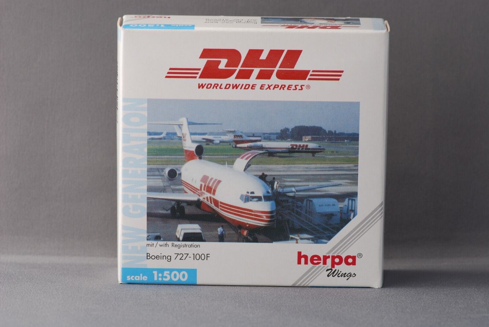 DHL Worldwide Express B727-100F, Herpa Wings 512978, 1:500, OO-DHM