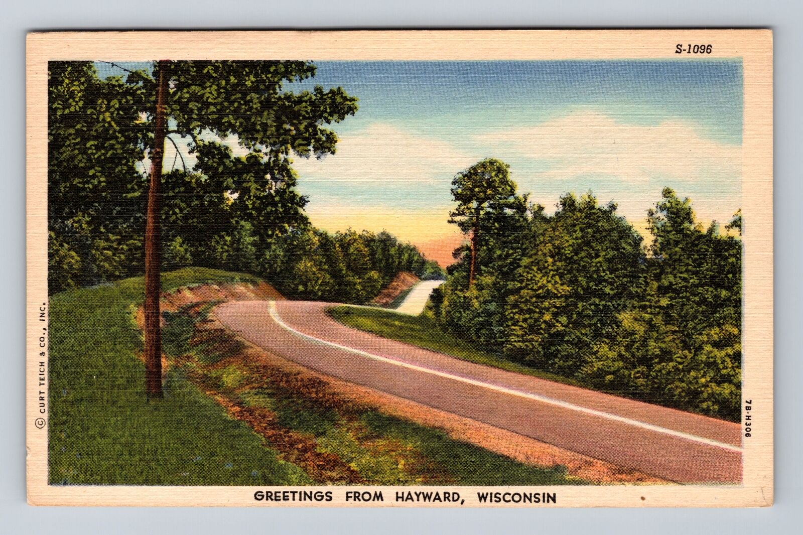 Hayward WI-Wisconsin, Scenic Greetings, Antique Souvenir Vintage Postcard