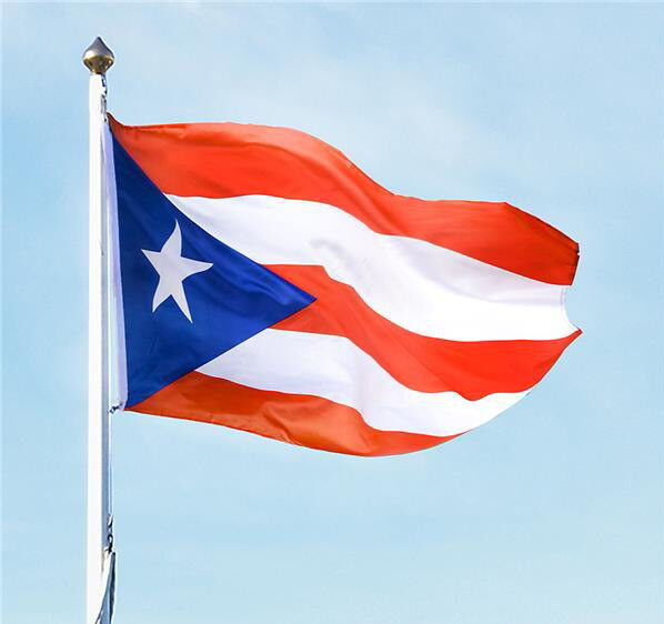 PUERTO RICAN FLAG OF PUERTO RICO  3 X 5 FEET WITH BRASS GROMMETS INDOOR OUTDOOR 