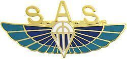 SAS SPECIAL AIR SERVICE STUD BACK PIN BADGE