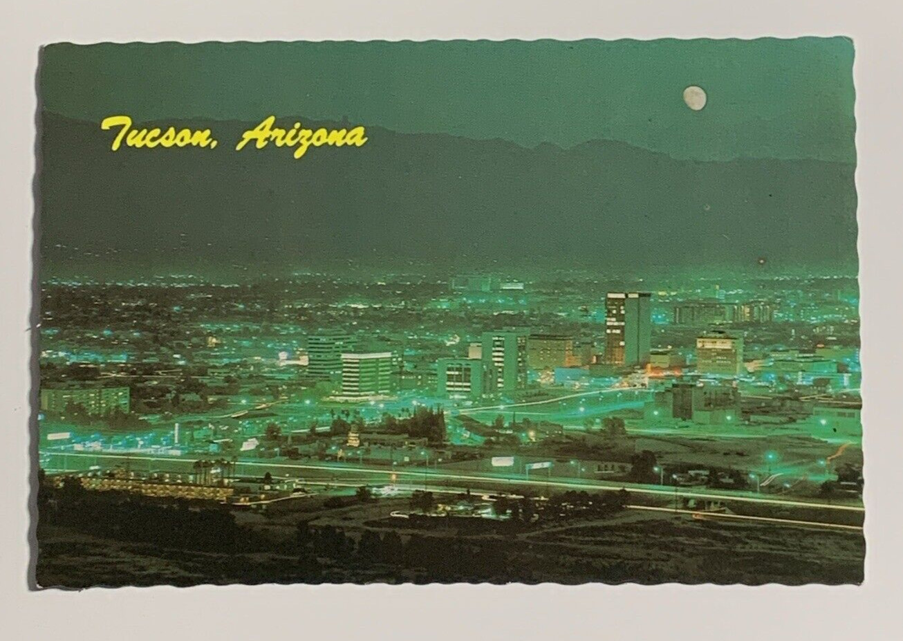 Tucson Arizona at Night As Seen From \